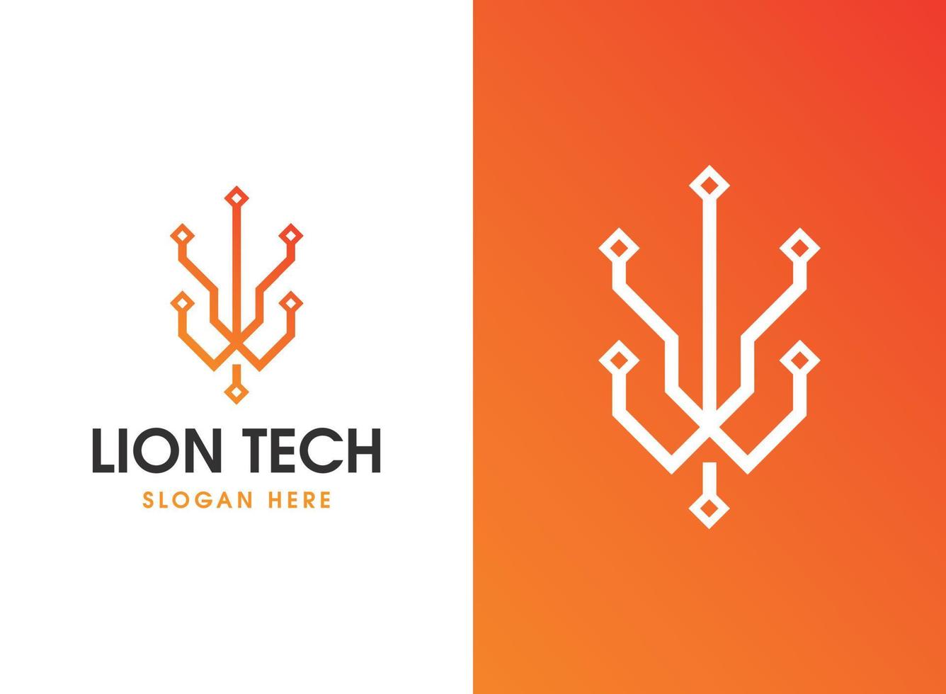 logo lion technique vecteur