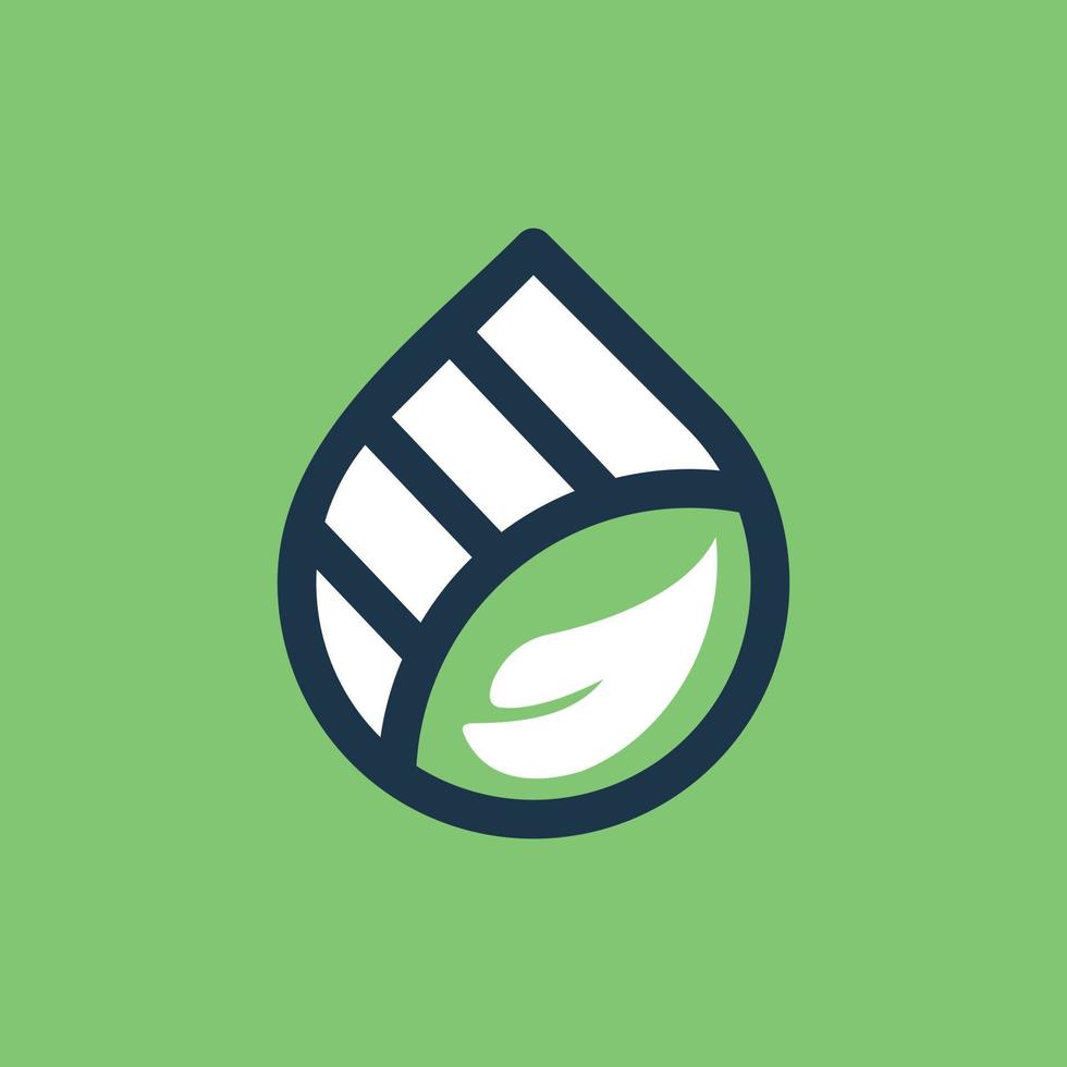 drop leaf nature écologie logo moderne vecteur