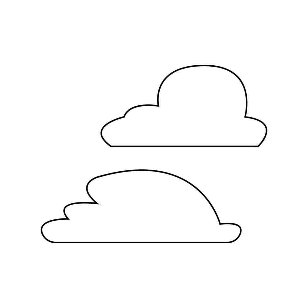 éléments de conception de yom kippour nuages vecteur
