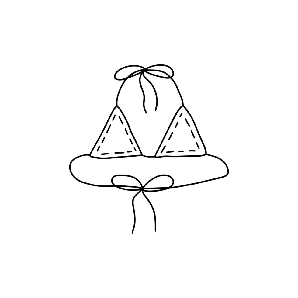 soutien-gorge doodle à partir d'illustration vectorielle de maillot de bain deux pièces vecteur