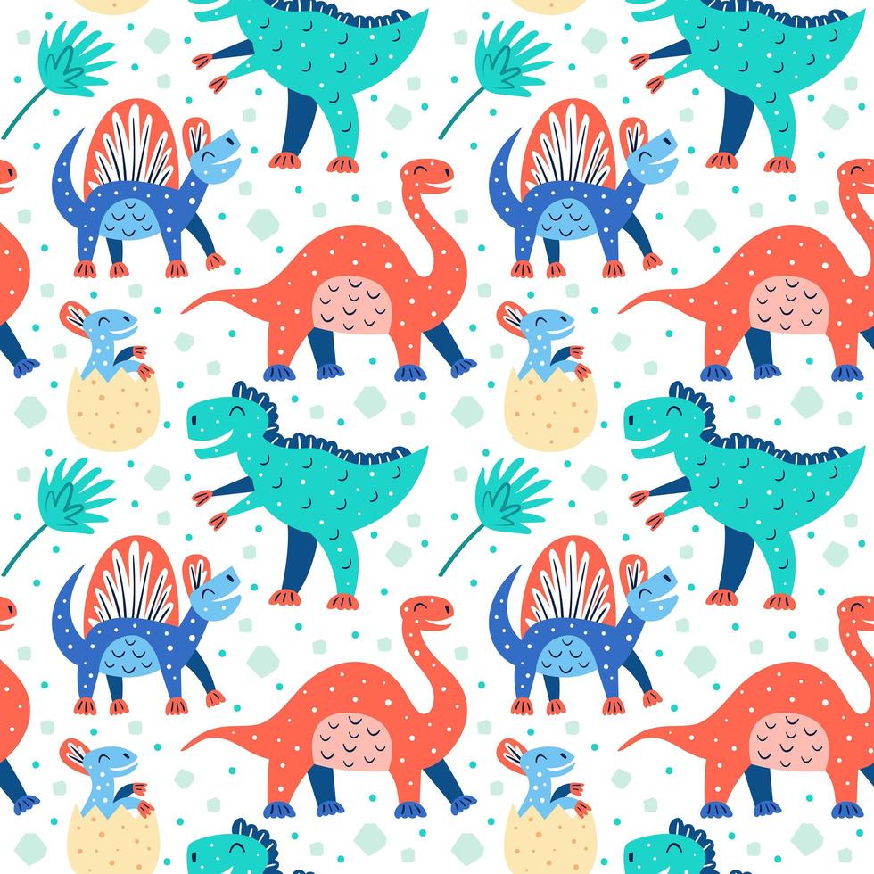 motif mignon de dinosaure vecteur