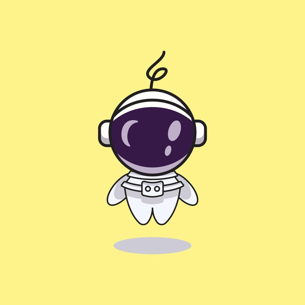 icône du logo abstrait petit astronaute vecteur