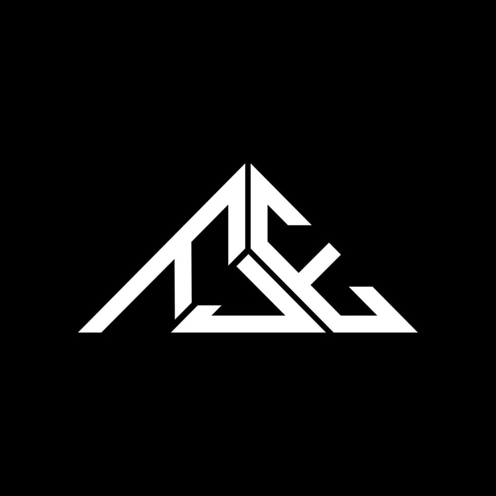 conception créative du logo de lettre fje avec graphique vectoriel, logo fje simple et moderne en forme de triangle. vecteur