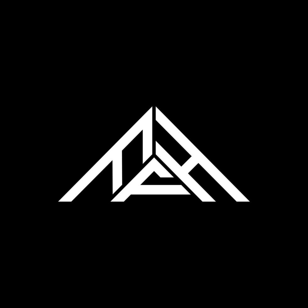conception créative du logo de lettre ffh avec graphique vectoriel, logo ffh simple et moderne en forme de triangle. vecteur