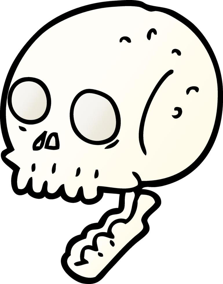 crâne effrayant de dessin animé vecteur