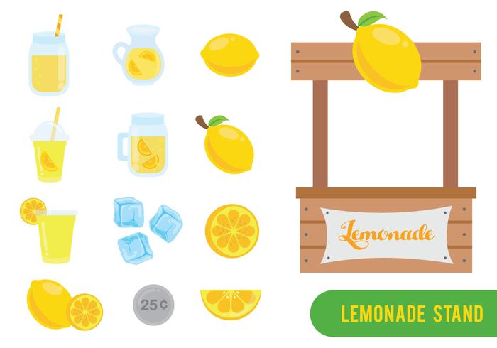 Vector de stand de limonade gratuit