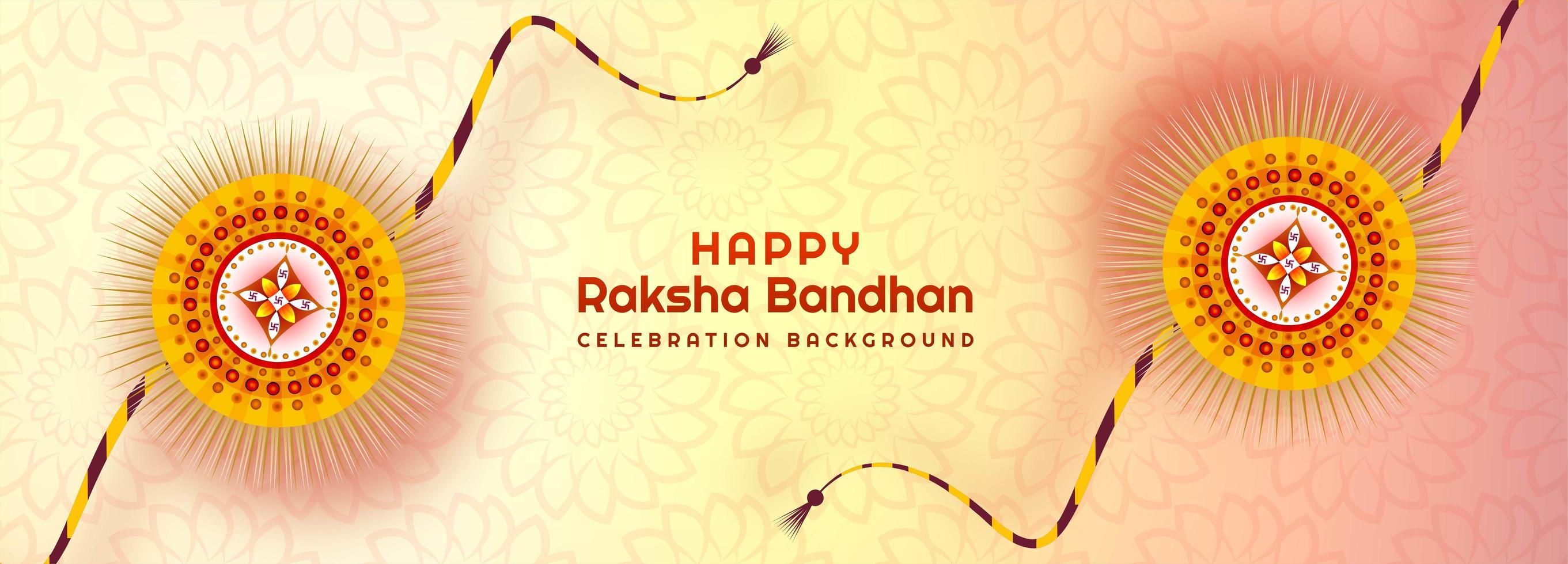 bannière rakhi ornementale pour raksha bandhan vecteur