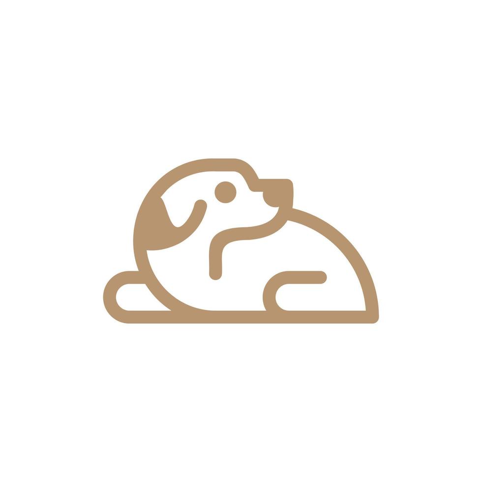 logo d'illustration minimaliste animal chien vecteur
