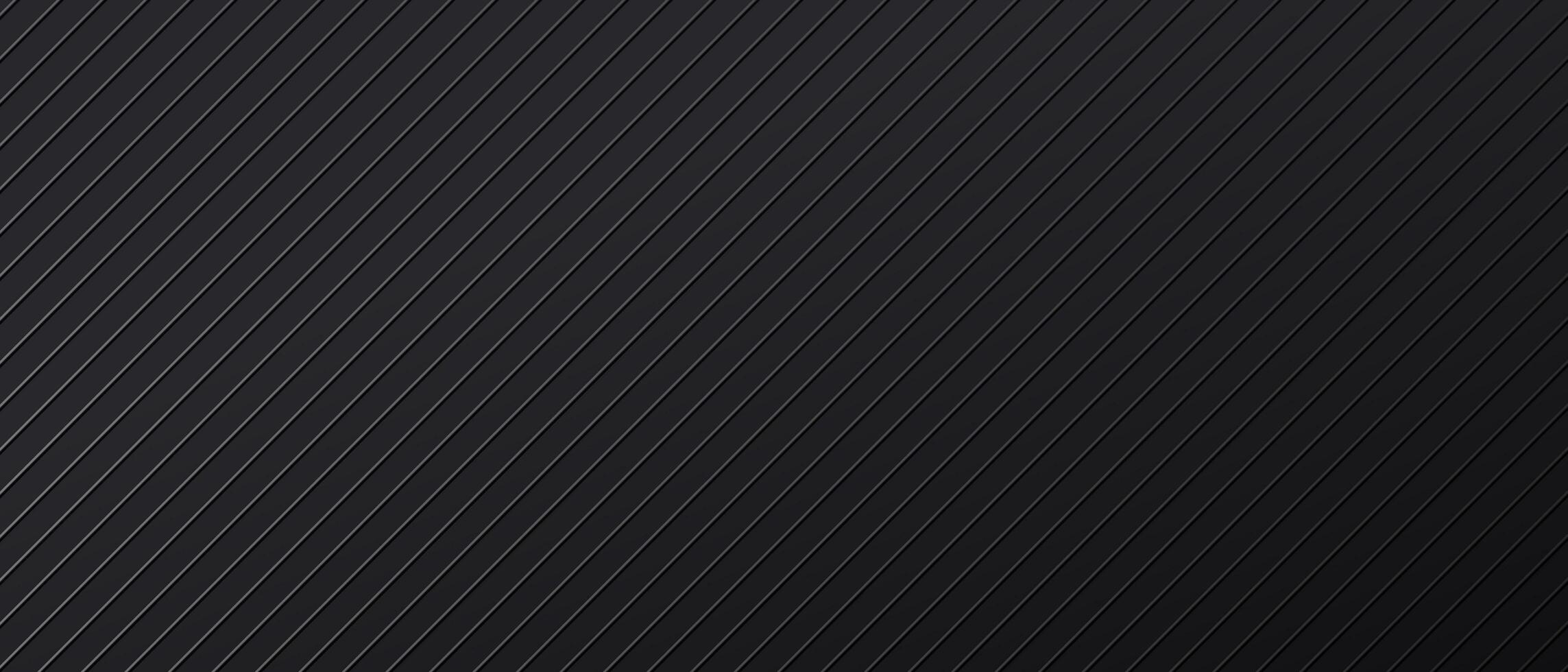 fond abstrait noir avec des lignes parallèles diagonales vecteur