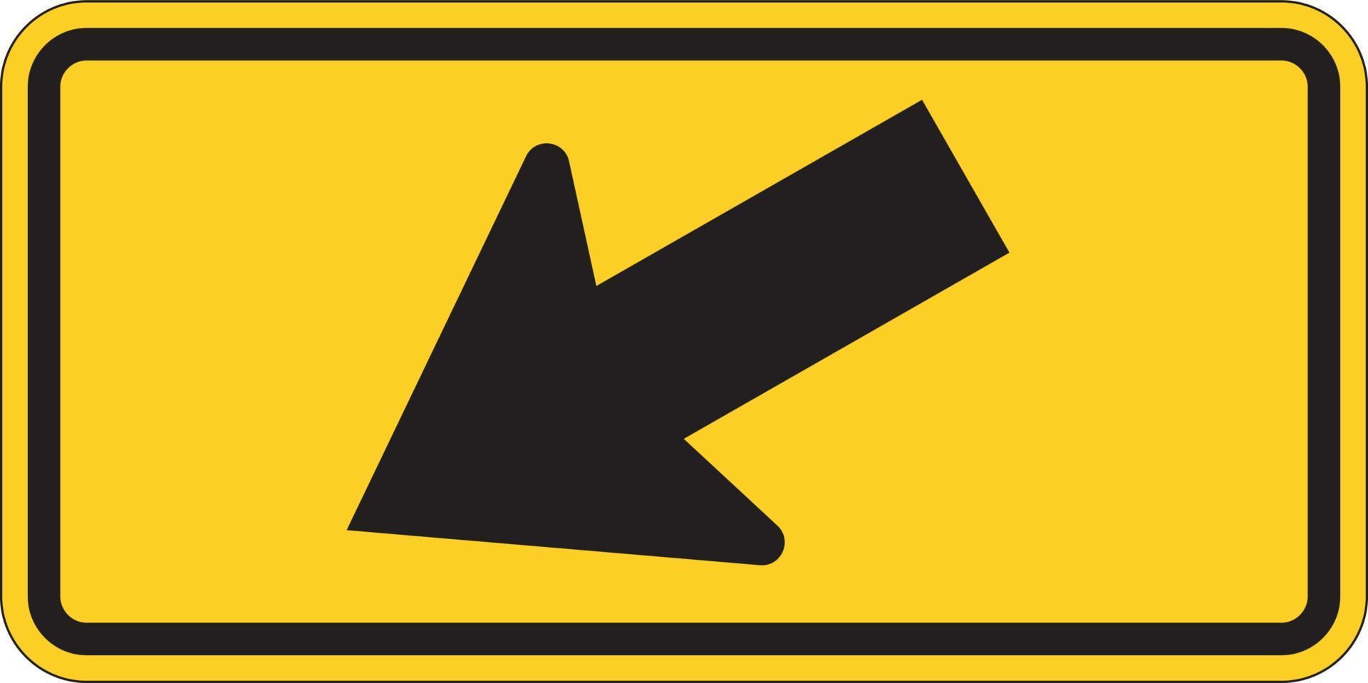 flèche diagonale gauche signe sur fond blanc vecteur