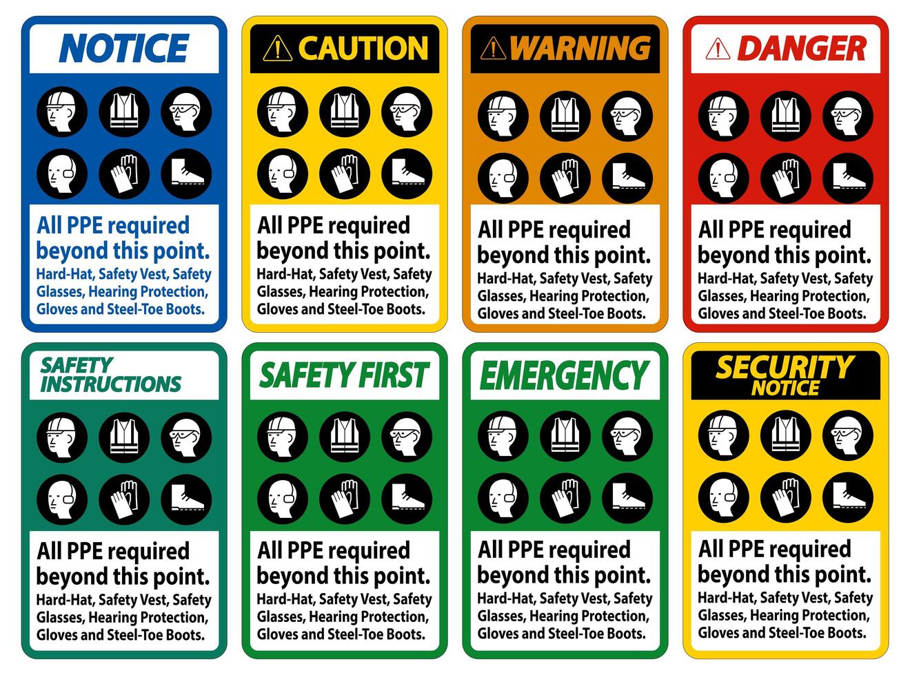 ppe requis au-delà de ce point vecteur