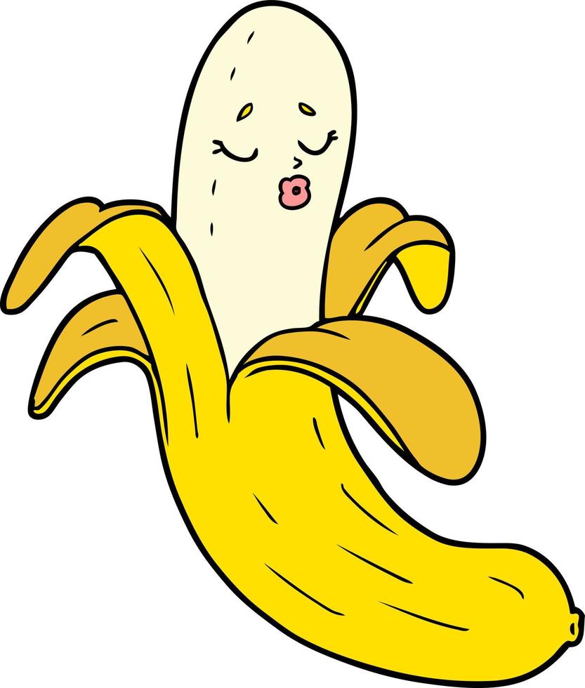 dessin animé meilleure banane biologique de qualité vecteur