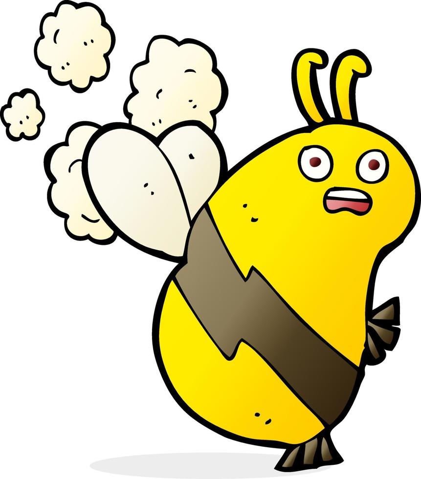 abeille drôle de bande dessinée vecteur