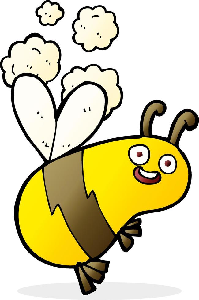 abeille drôle de bande dessinée vecteur