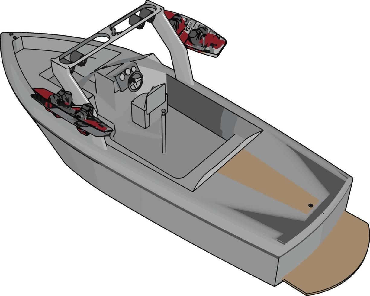 bateau de sauvetage, illustration, vecteur sur fond blanc.