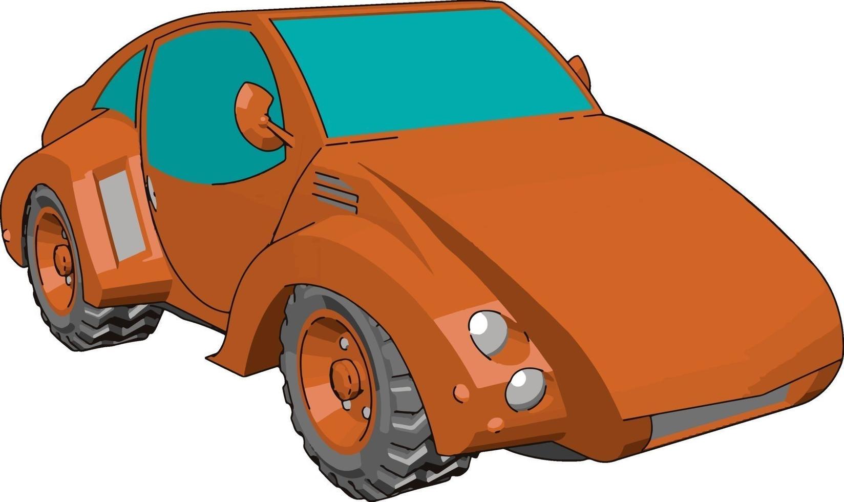 cool voiture rouge, illustration, vecteur sur fond blanc.