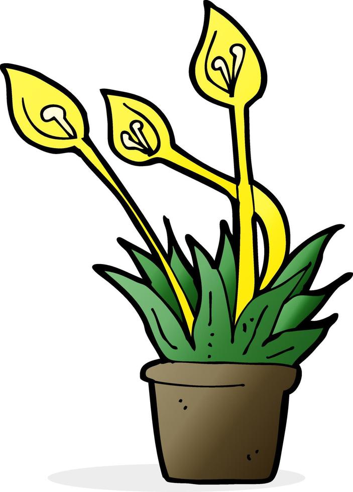 plante d'orchidée de dessin animé vecteur