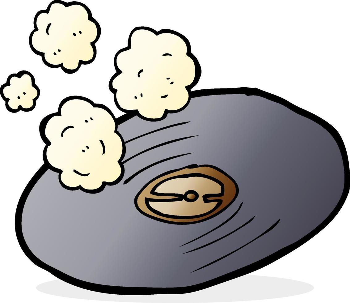 dessin animé magique vieux disque vinyle vecteur