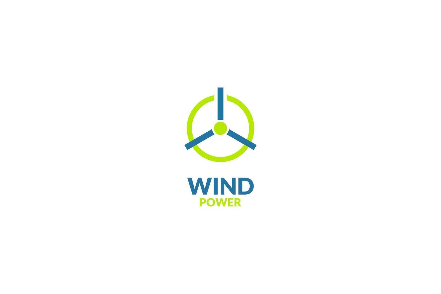 idée d'illustration vectorielle de conception de logo d'énergie éolienne vecteur
