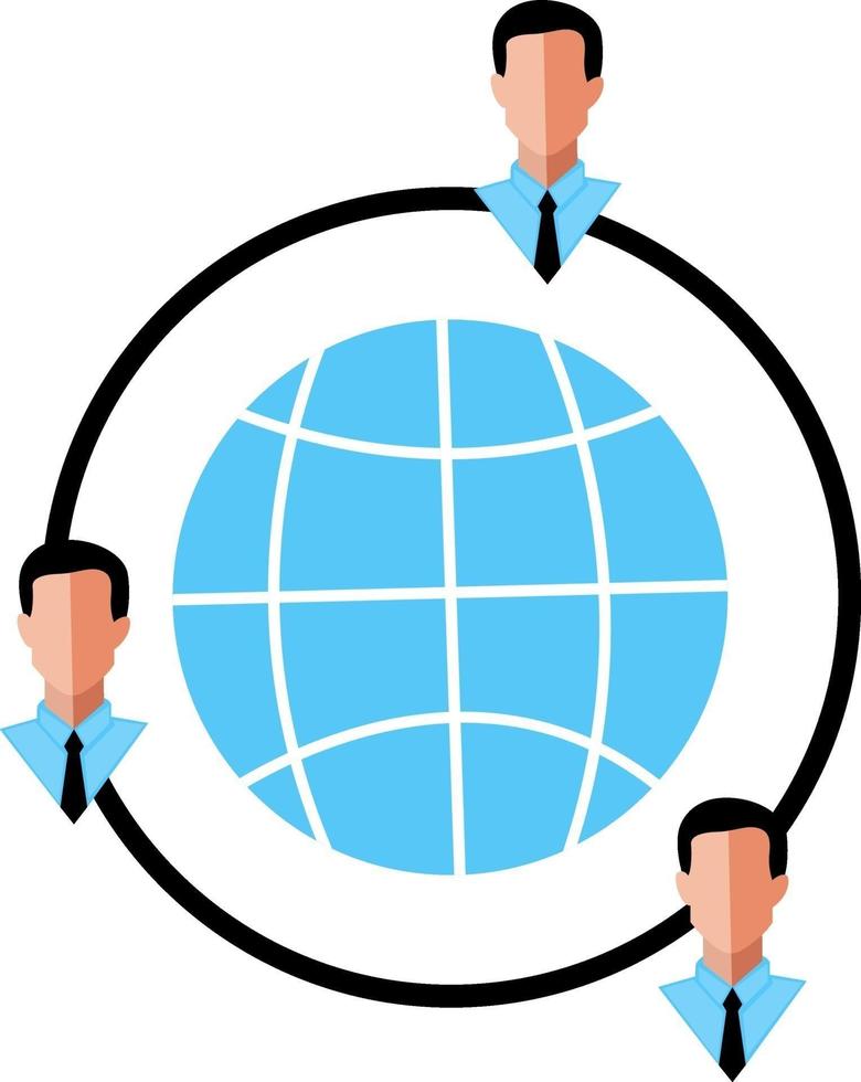 logo de la mondialisation, illustration, vecteur sur fond blanc