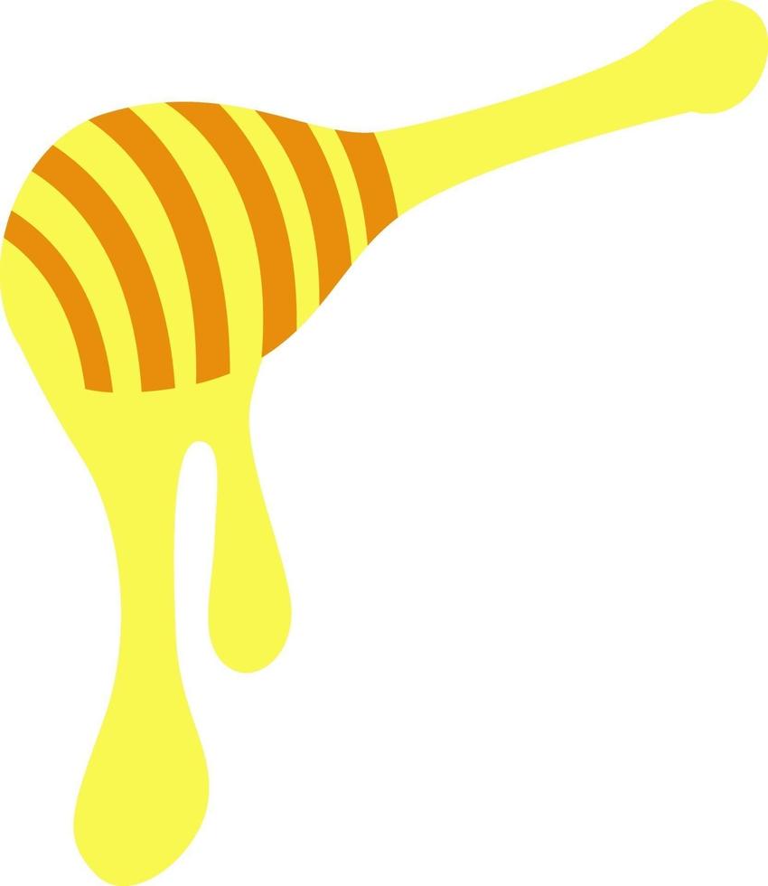 cuillère à miel, illustration, vecteur sur fond blanc