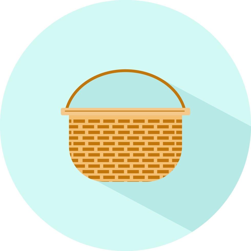 panier orange, illustration, vecteur sur fond blanc.