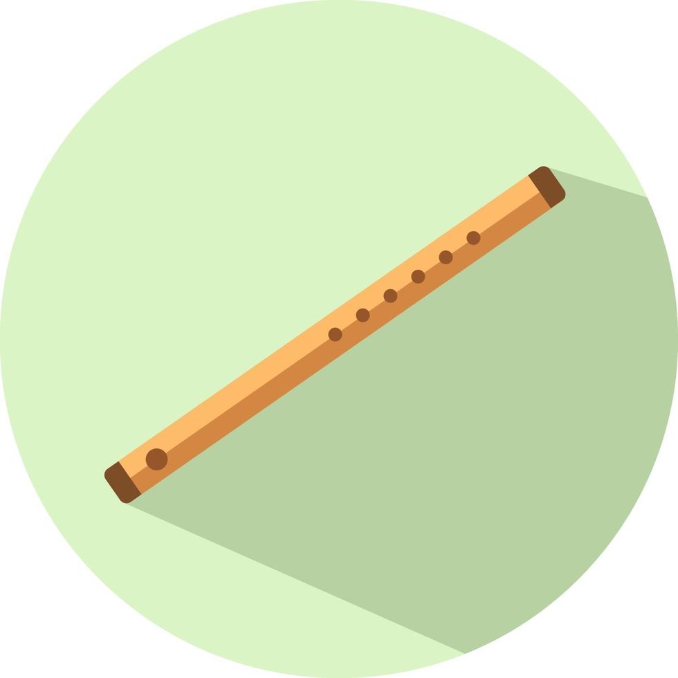 flûte en bois, illustration, vecteur sur fond blanc.