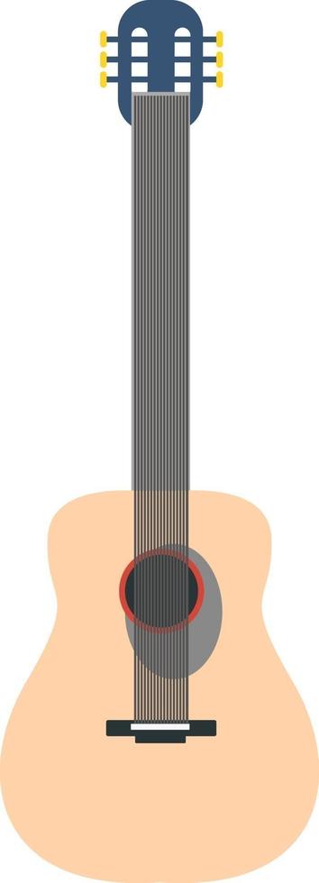 guitare acoustique, illustration, vecteur sur fond blanc.