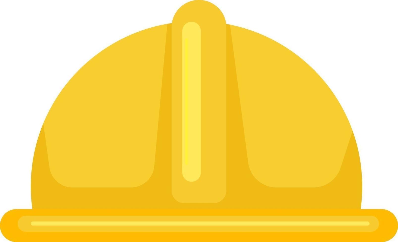 casque de travail jaune, illustration, vecteur sur fond blanc.