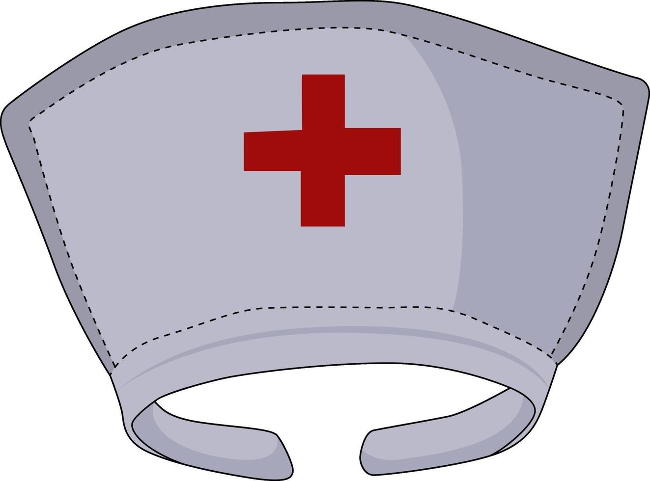casquette d'infirmière, illustration, vecteur sur fond blanc.