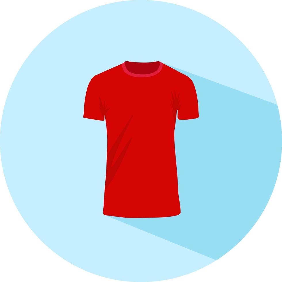 t-shirt rouge, illustration, vecteur sur fond blanc.