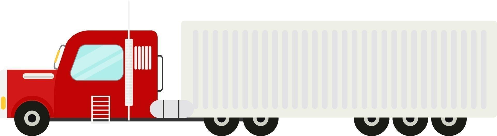 gros camion, illustration, vecteur sur fond blanc.