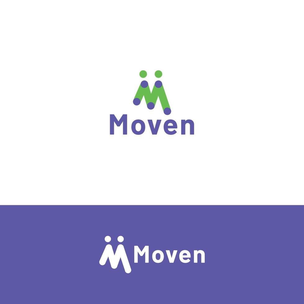 logo lettre m - logo moven vecteur