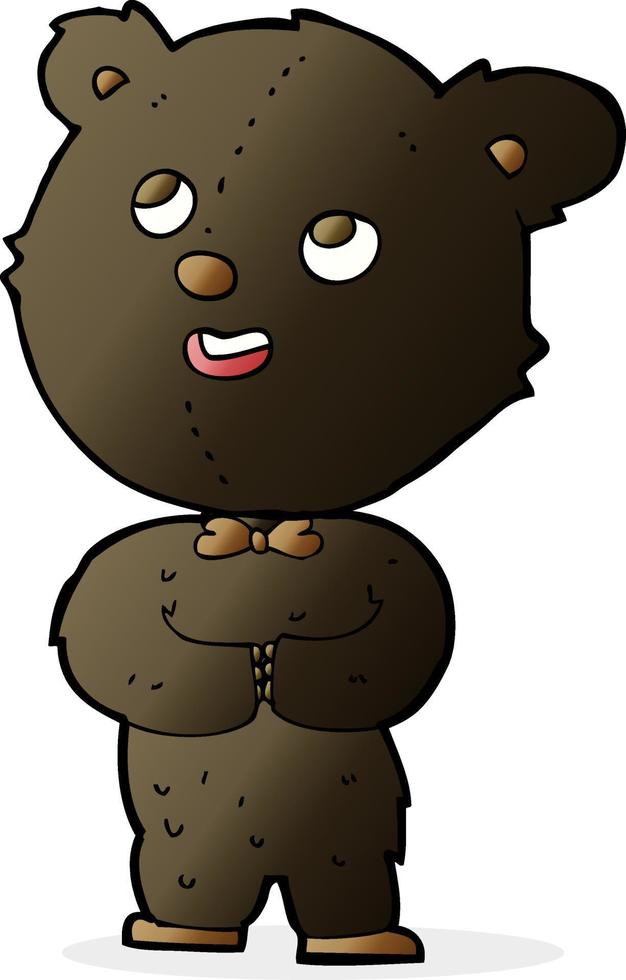 dessin animé mignon ours en peluche vecteur