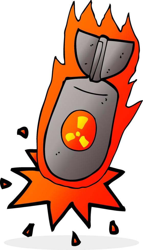 bombe atomique de dessin animé vecteur