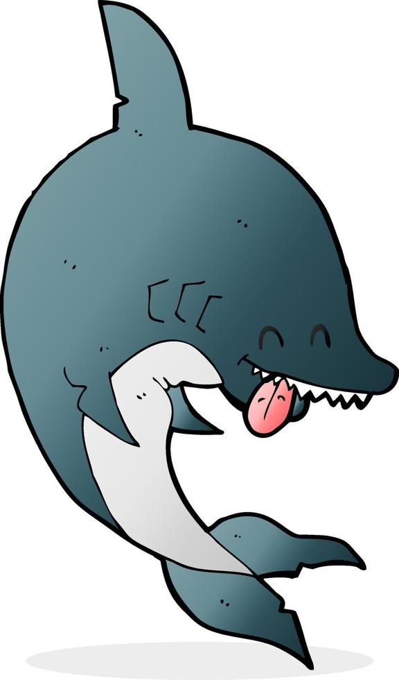 requin drôle de bande dessinée vecteur