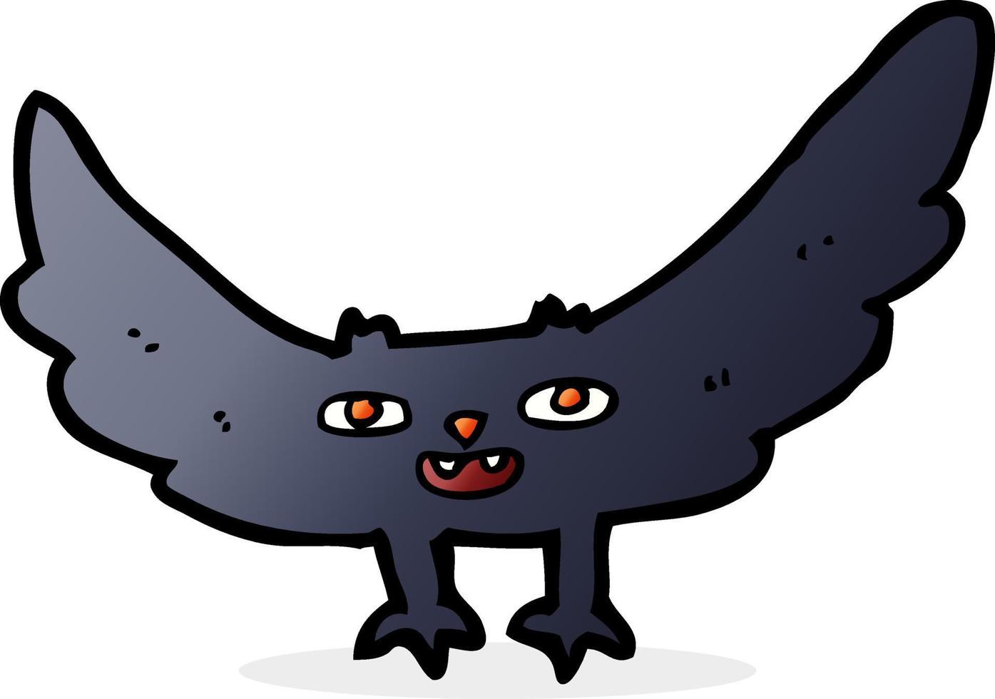 chauve-souris vampire effrayante de dessin animé vecteur