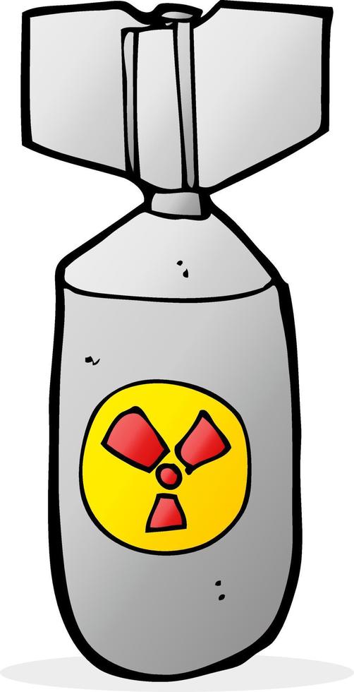 bombe nucléaire de dessin animé vecteur