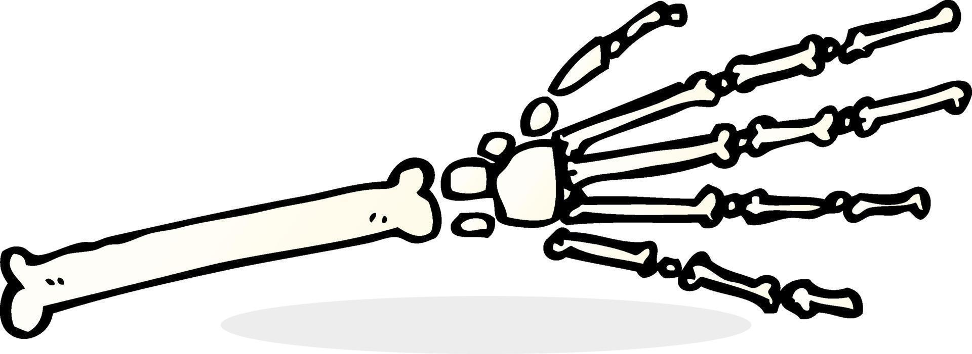 main squelette de dessin animé vecteur