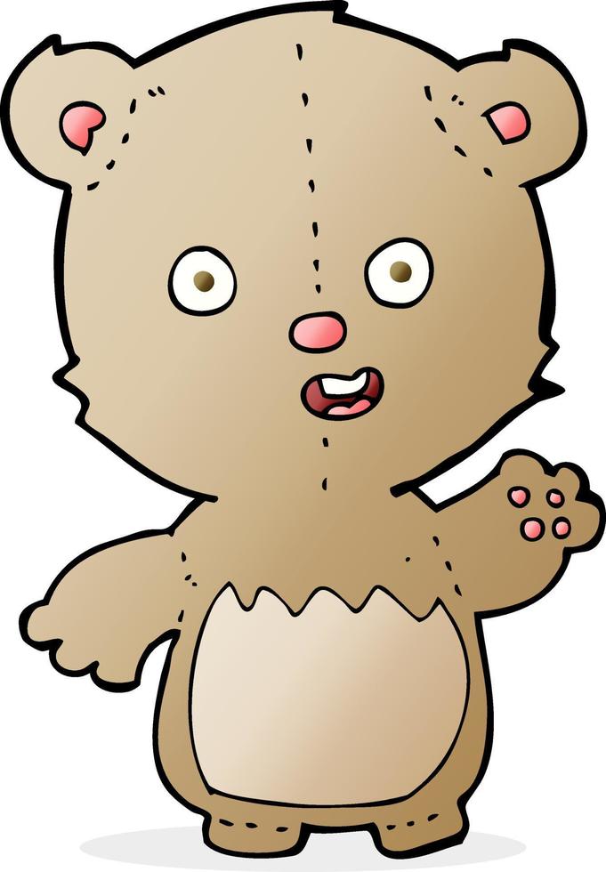 ours en peluche de dessin animé vecteur