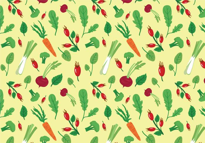 Vegetables & Herbs Pattern Vectors