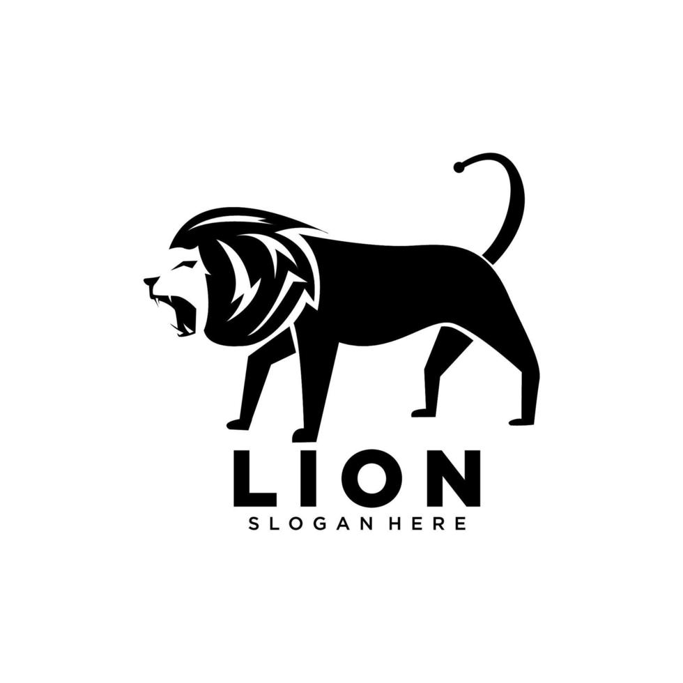 logo lion. illustration vectorielle d'un lion. lion le roi de la jungle vecteur