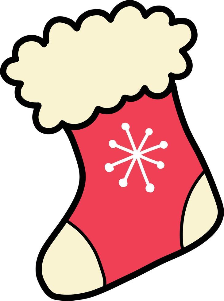 illustration de chaussettes de noël dessinées à la main vecteur