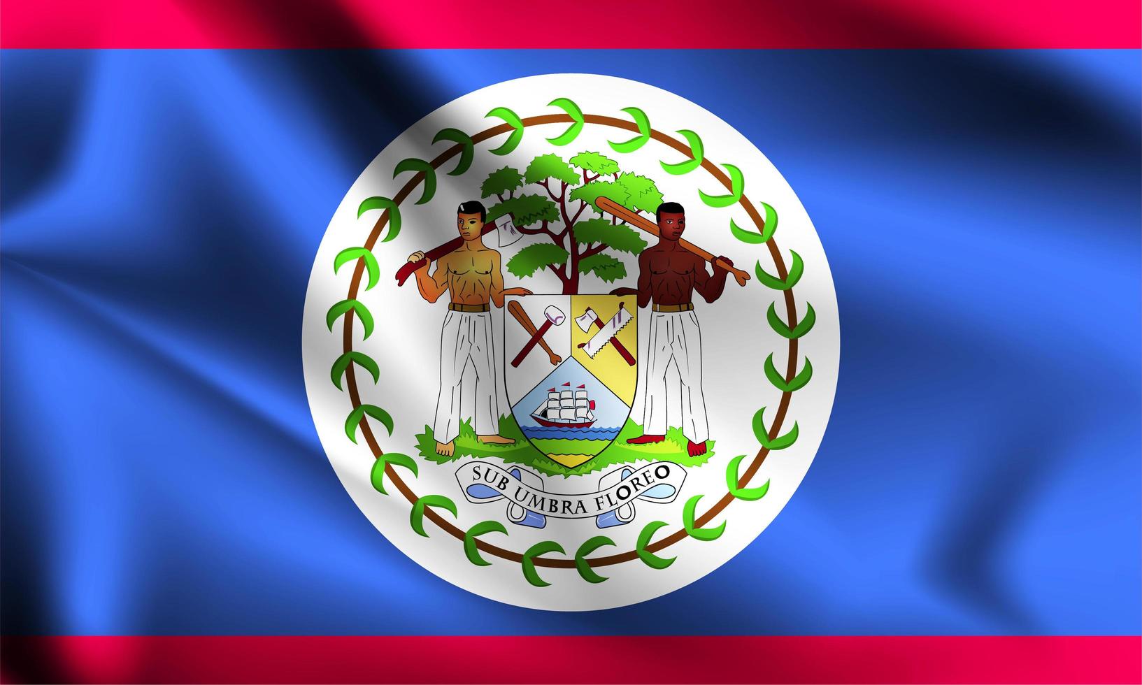 drapeau 3d du belize vecteur