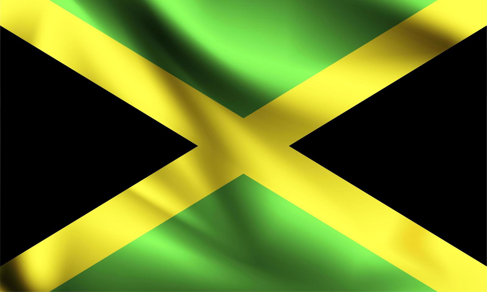 drapeau 3d de la Jamaïque vecteur