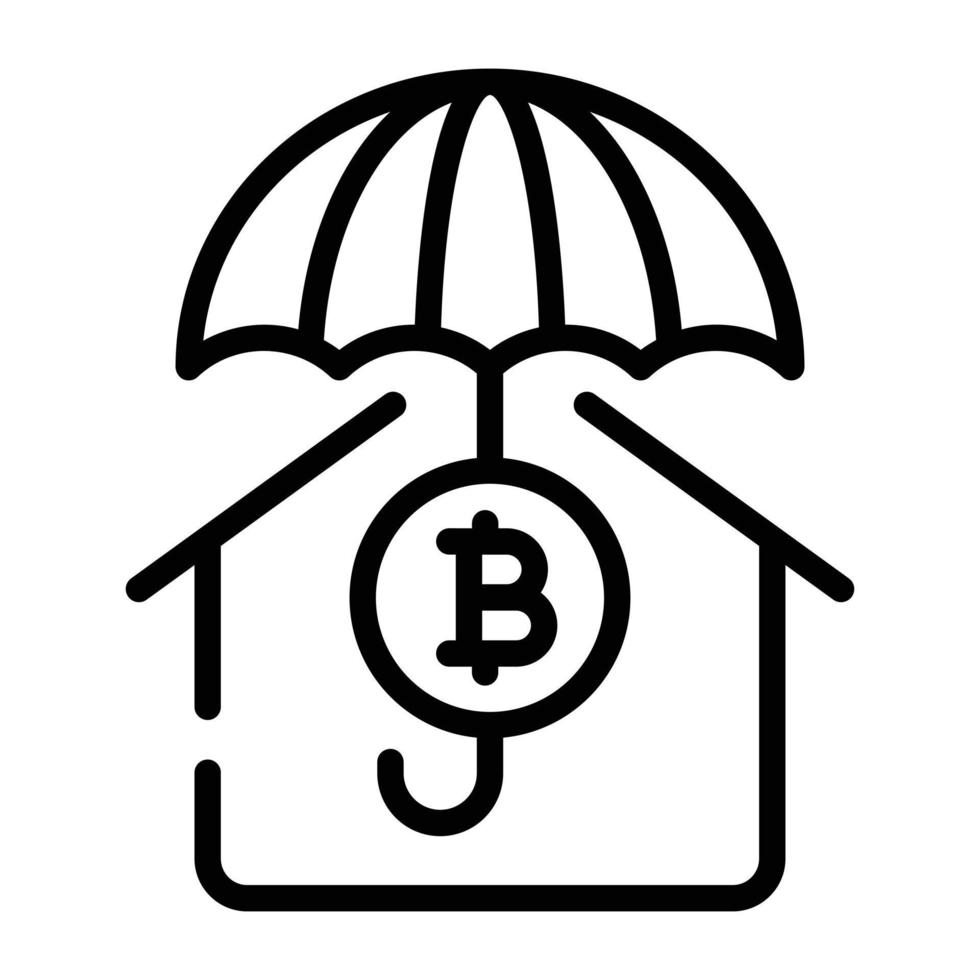 une conception d'icône de ligne de site Web bitcoin vecteur
