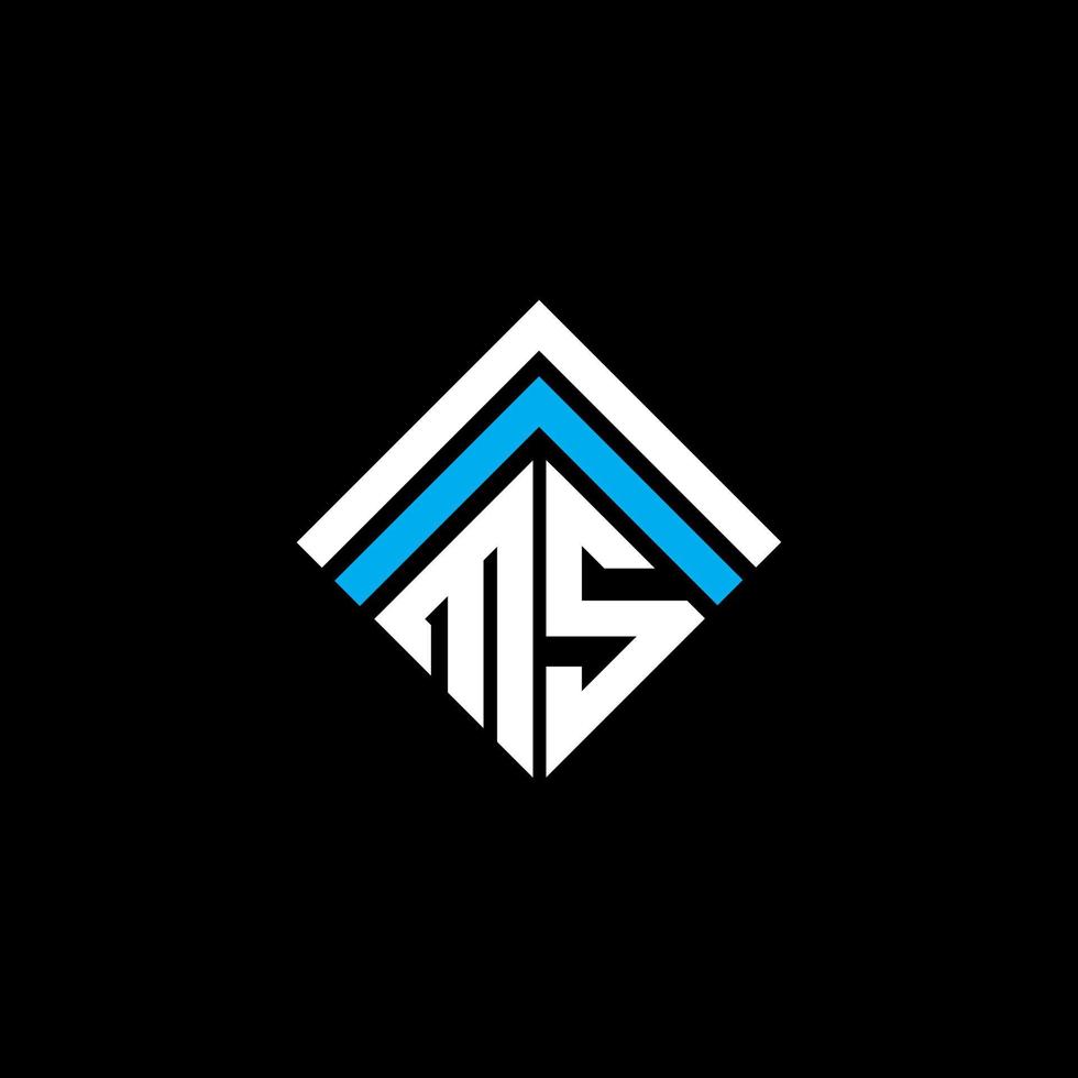 conception créative du logo ms letter avec graphique vectoriel, logo ms simple et moderne. vecteur