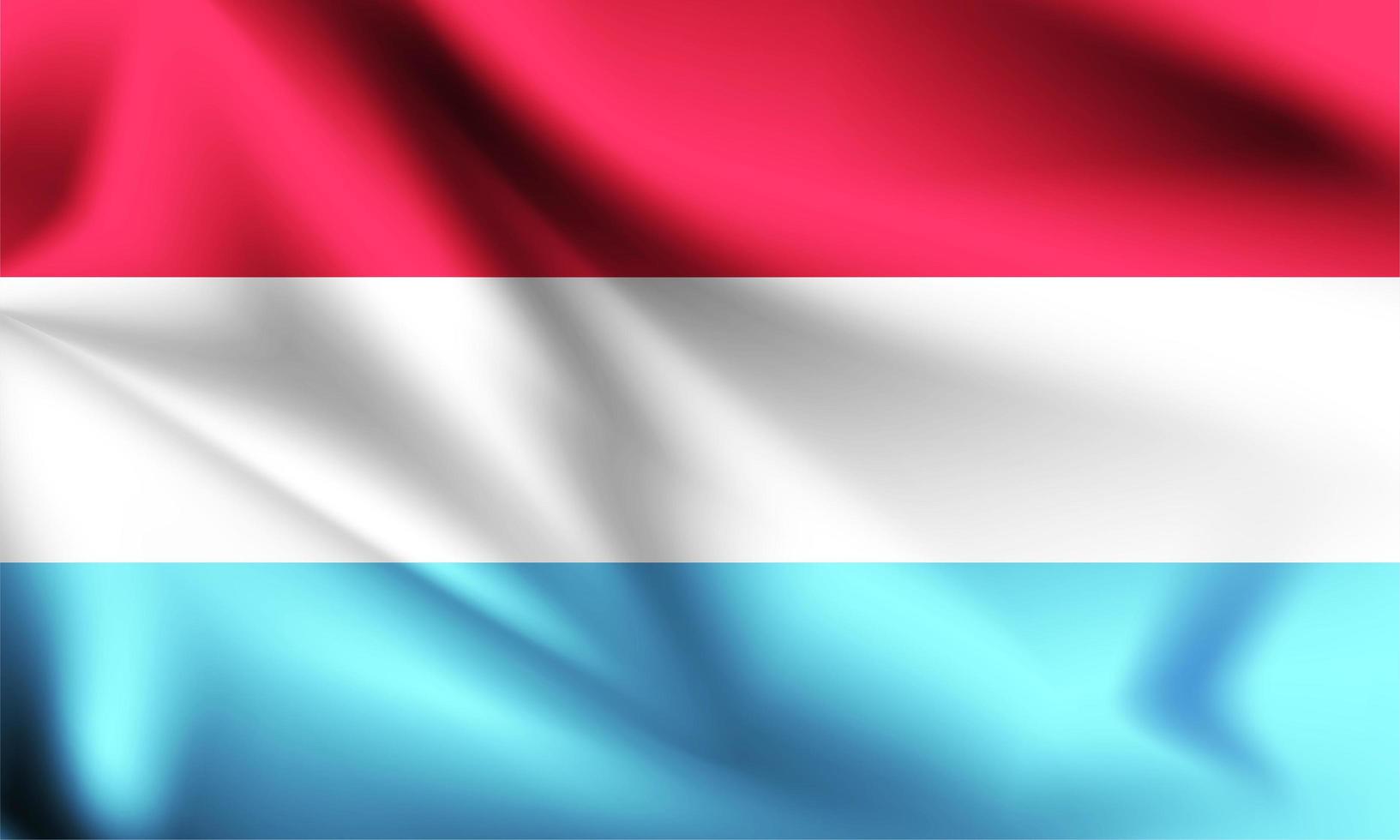 drapeau 3d luxembourg vecteur