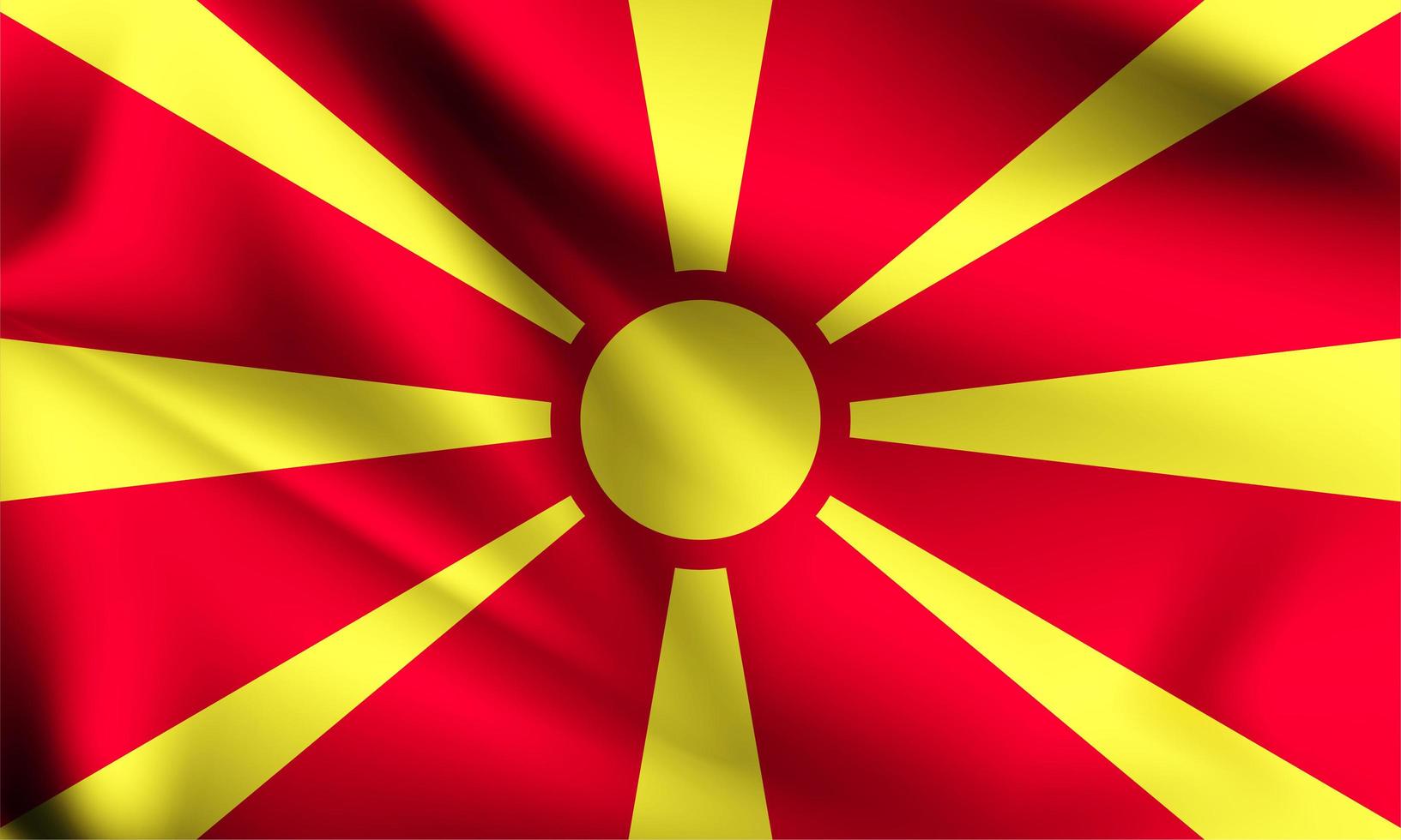 drapeau 3d macédonien vecteur