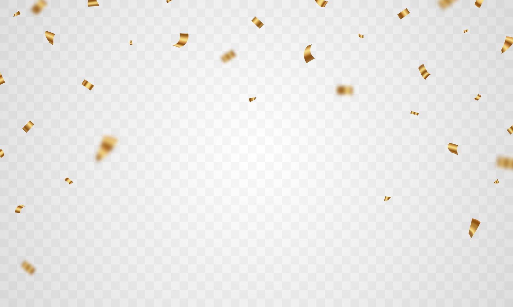 conception de célébration de confettis dorés vecteur